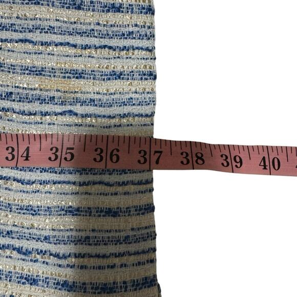 Pomander Place Ethereal Tweed Bianca Blue and White Sleeveless Dress - Picture 10 of 10